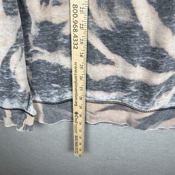 Burton Retro Mountain Logo Crewneck Sweatshirt Gray Mens Trashed Bleached Sz L - Picture 3 of 6